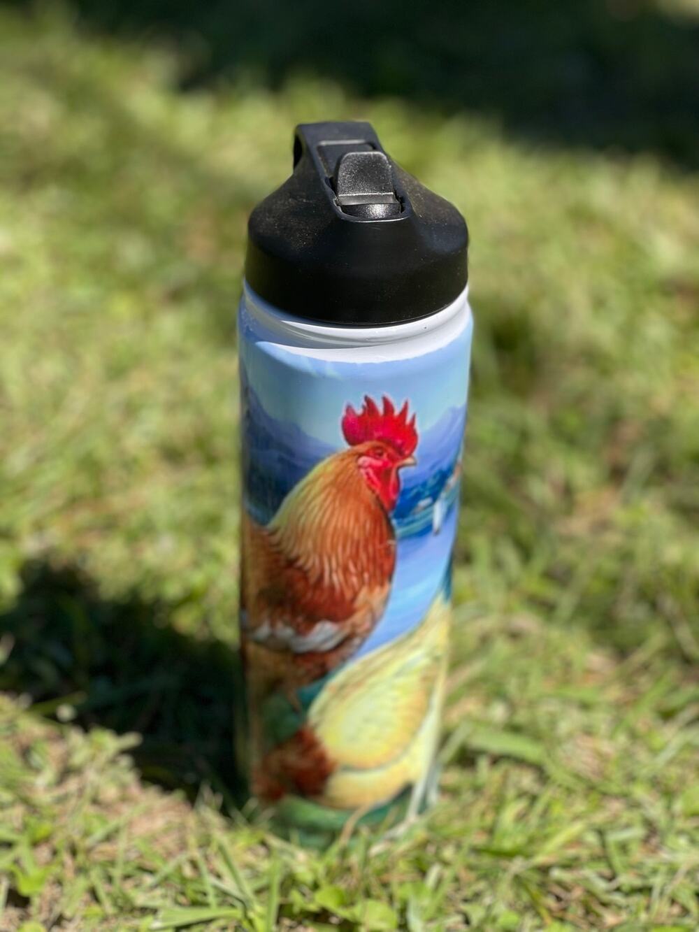 20oz Stainless Steel Water Bottle Chicken/Chicks